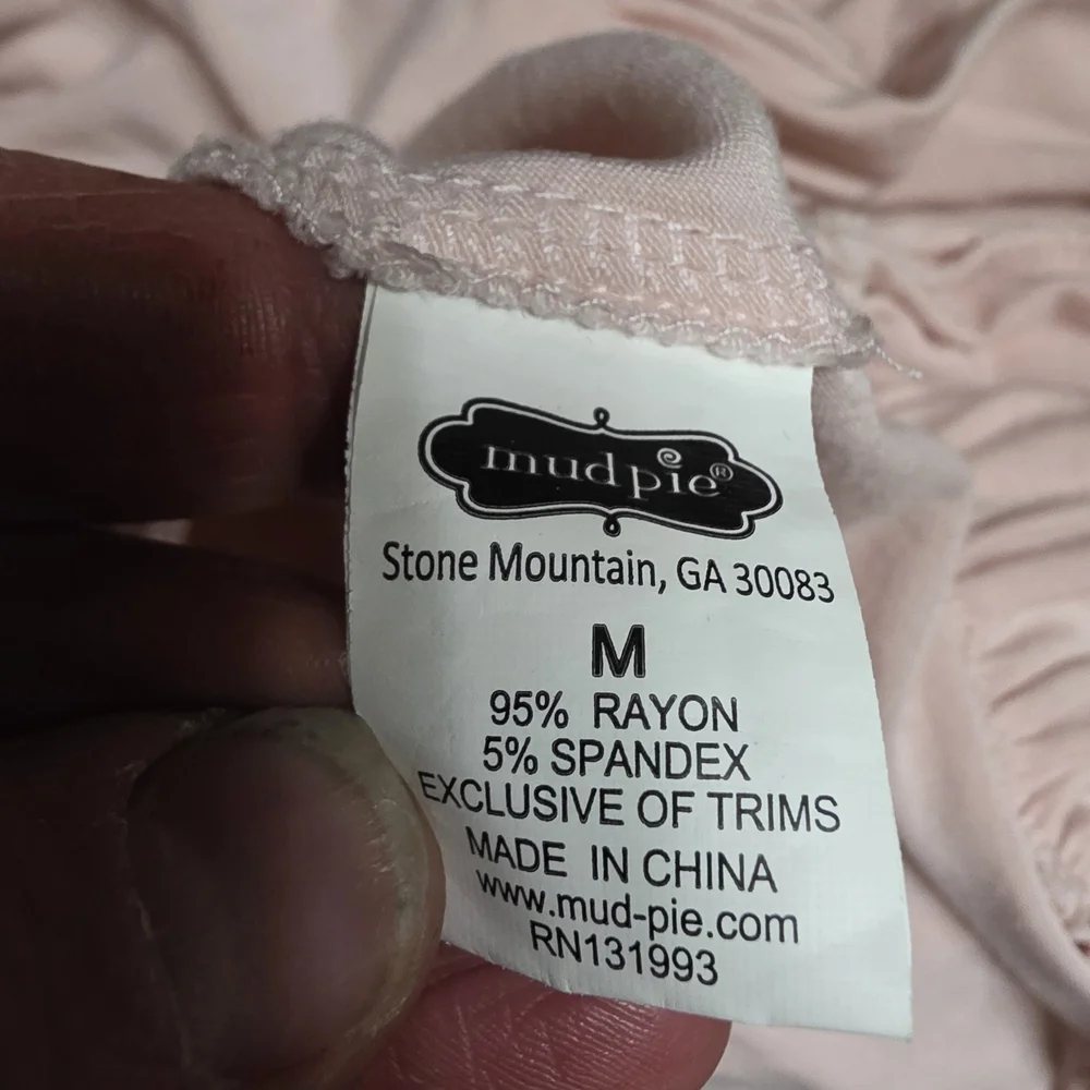 Mud Pie Pink Peplum T-Shirt Size Medium - Picture 6 of 7